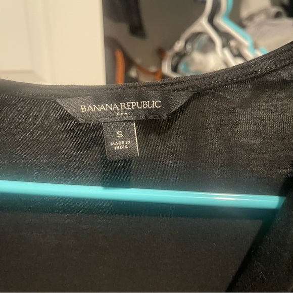 Banana Republic Black Open Front Peplum Top - Picture 3 of 4